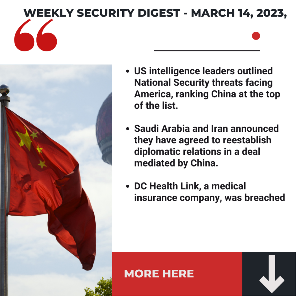 Weekly Security Digest - March 14 2023, Weekly Security Digest - March 14 2023,