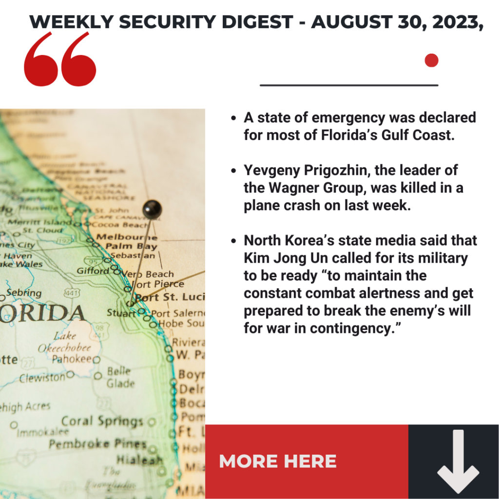 Weekly Security Digest - August 30, 2023, Weekly Security Digest - August 30, 2023,