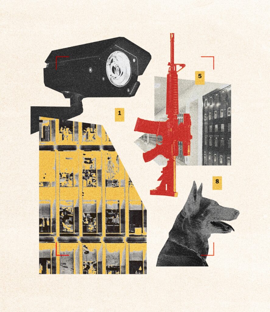 With gun-sniffing dogs and safe rooms, workplaces tighten security