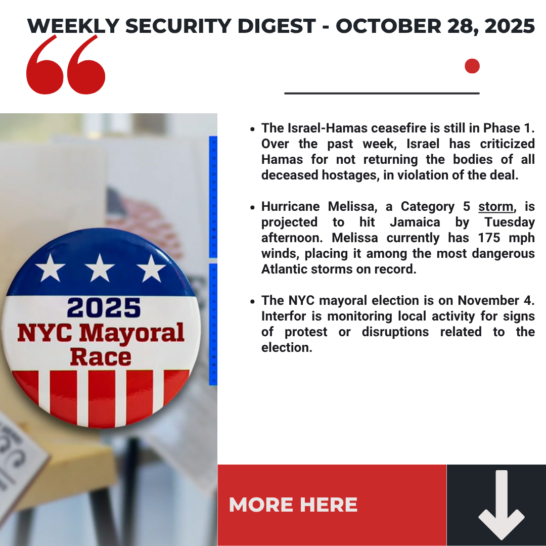Interfor International‘s Weekly Security Digest - October 28, 2025