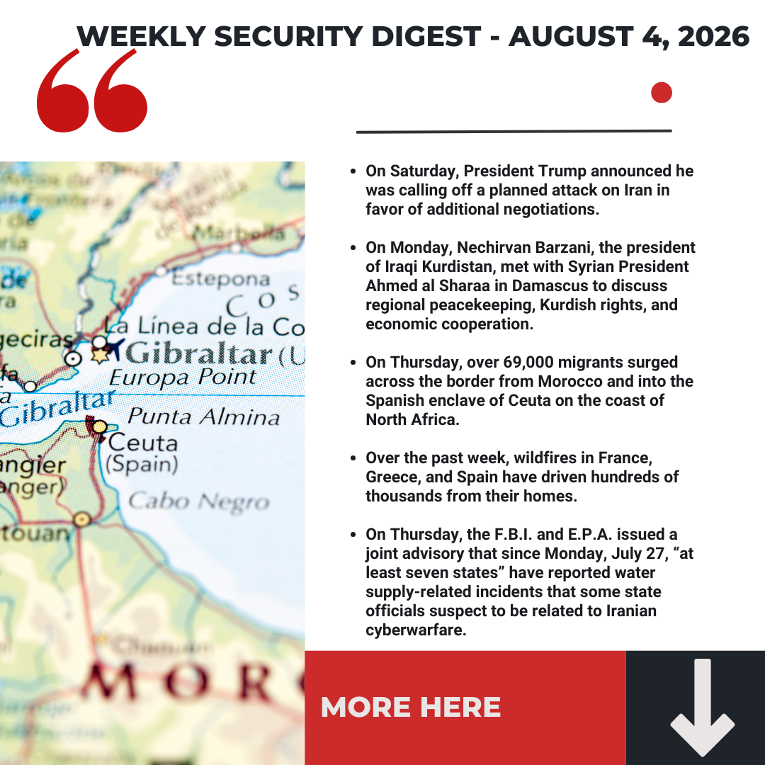 Interfor International‘s Weekly Security Digest - August 4, 2026