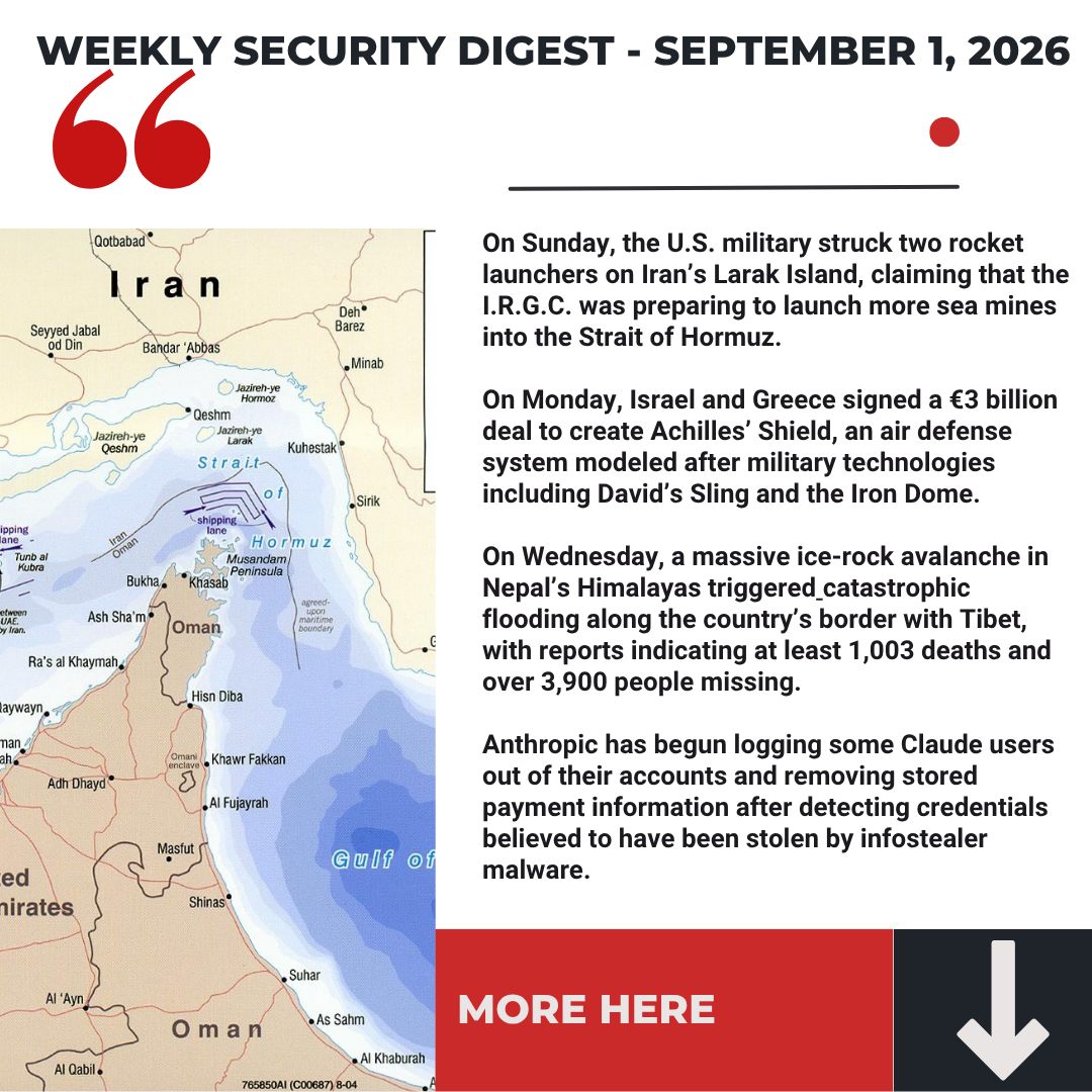 Interfor International‘s Weekly Security Digest -September 1, 2026
